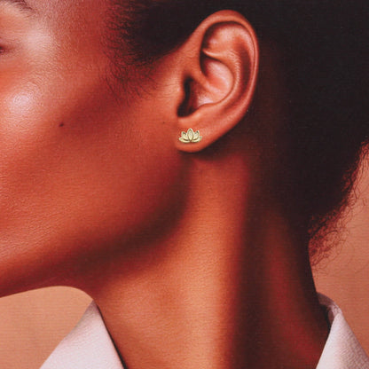 TRANQUILITY Lotus flower earrings