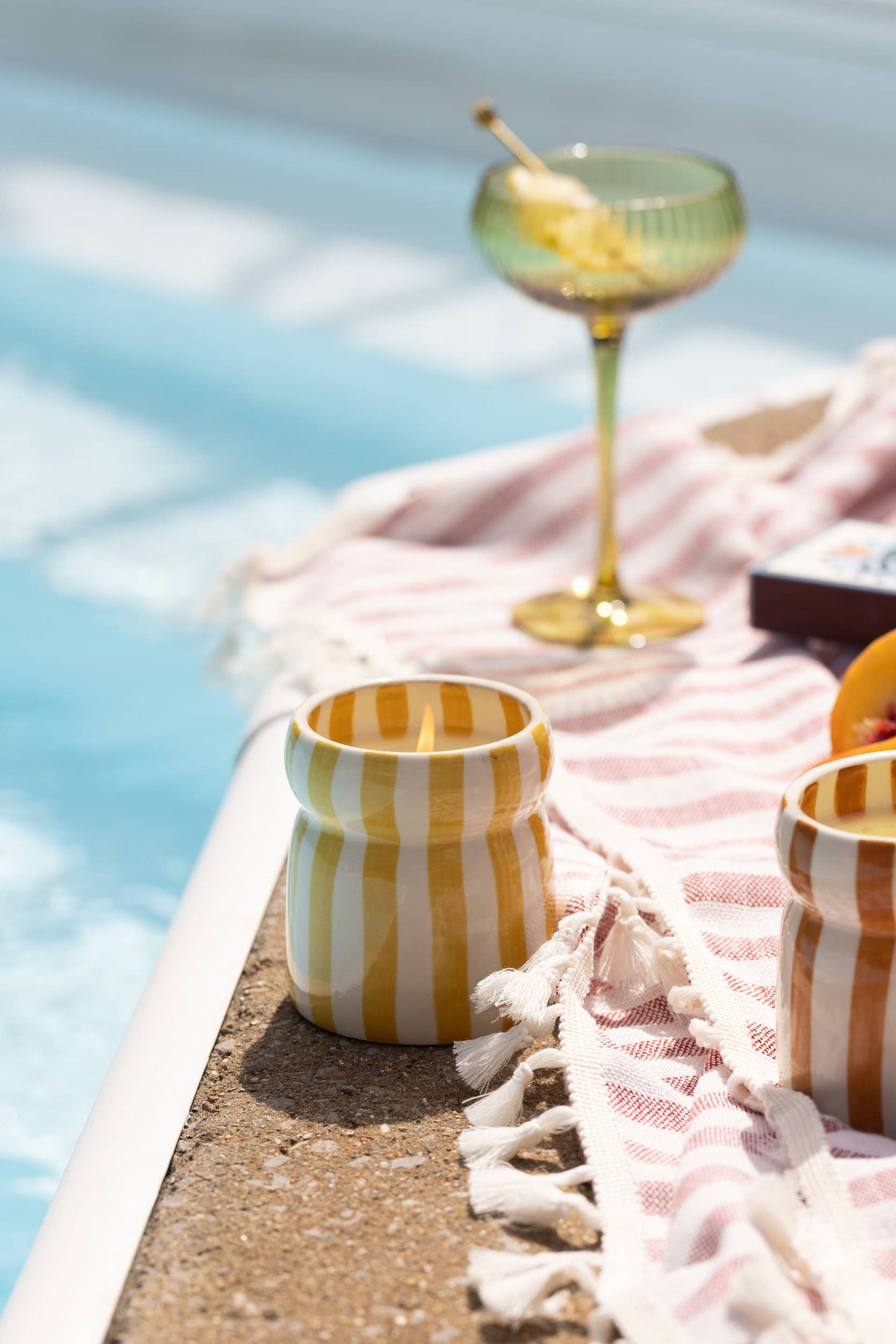 Cabana Ochre Ceramic Candle - Gold Coast