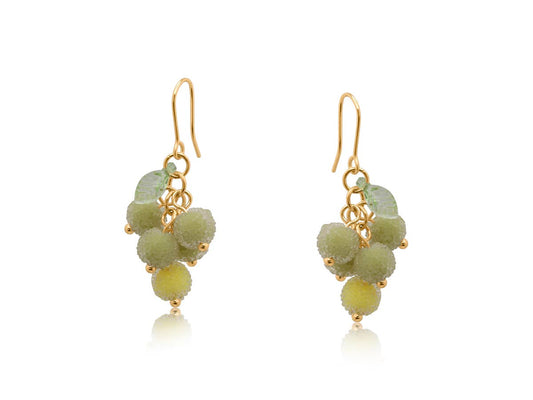 Loza Bunch of Frosted Grapes Earrings