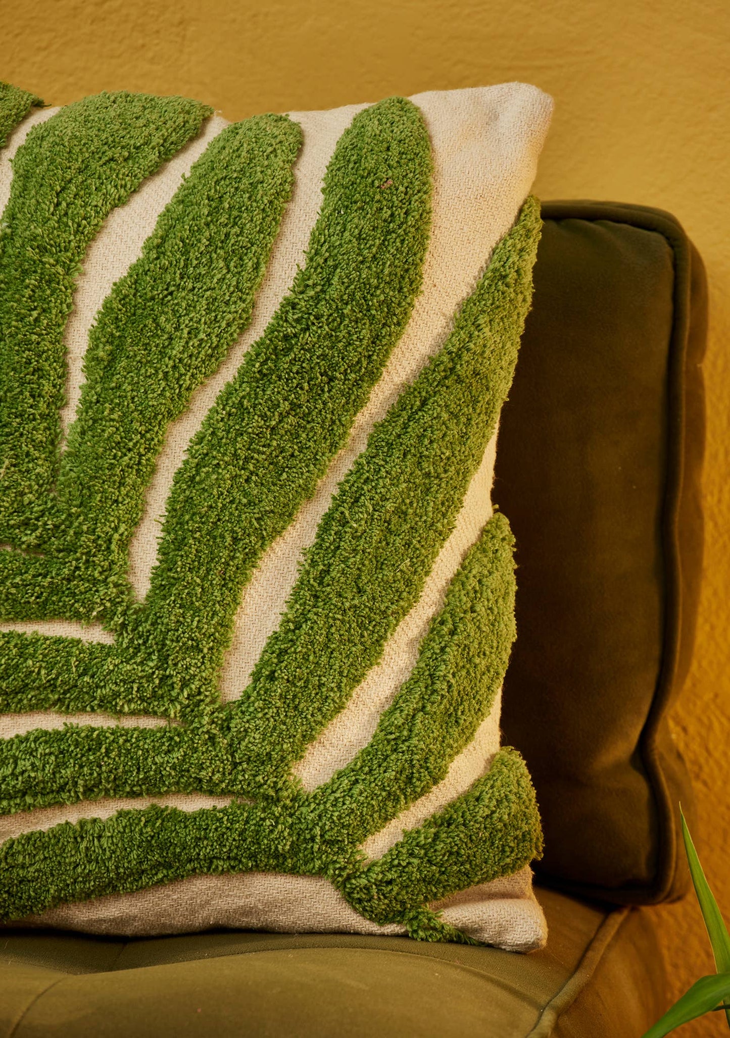 Tufted Palm Leaf Cushion