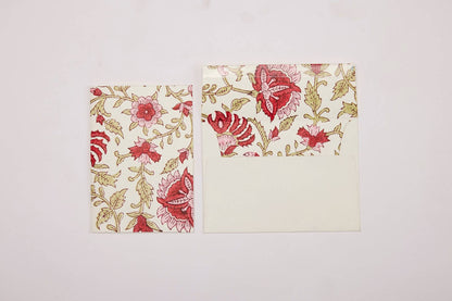 Hand Block Printed Greeting Card - Flora Festive Mix