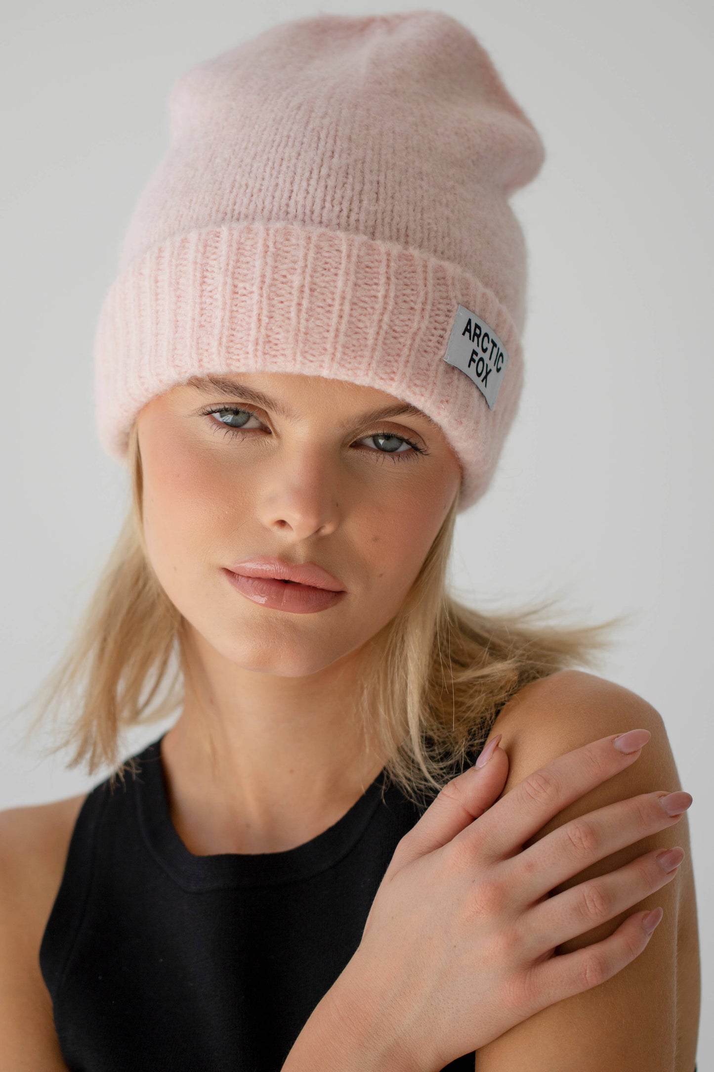 The Mohair Beanie - Dusty Pink