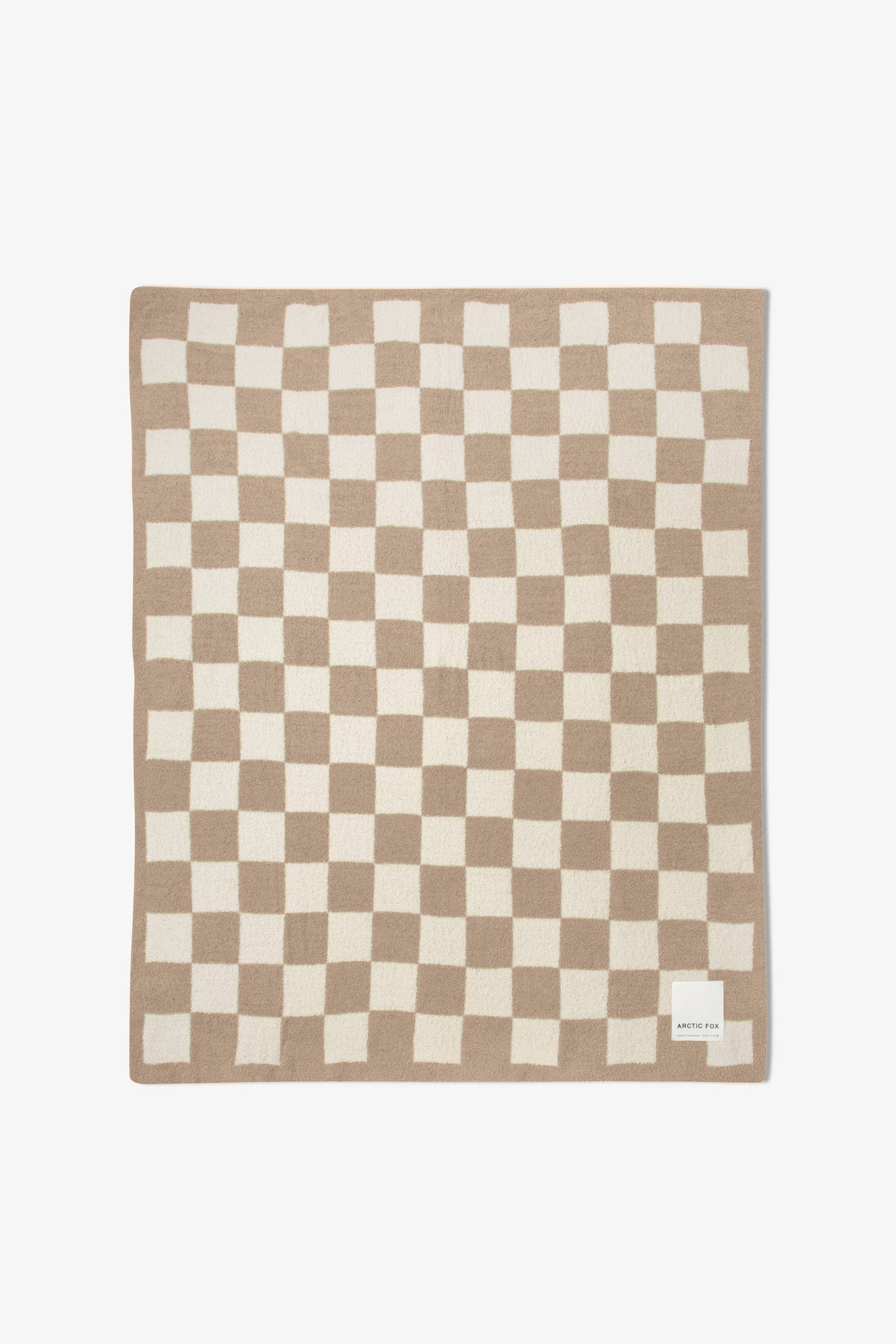 The Teddy Throw - 100% Recycled - Beige Check