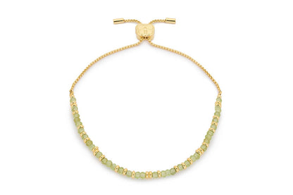 Mystical Gold Peridot Bead Slider Bracelet