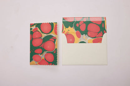 Hand Marbled Greeting Card -