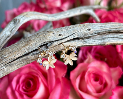 14ct Gold Plated Flower Wreath Earrings