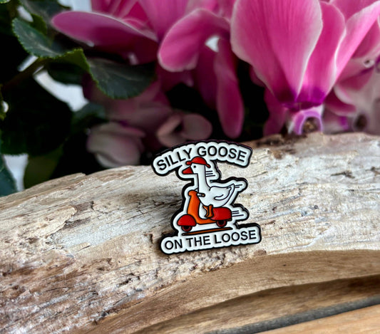 Silly Goose... Enamel Pin Badge Gift with Message Card