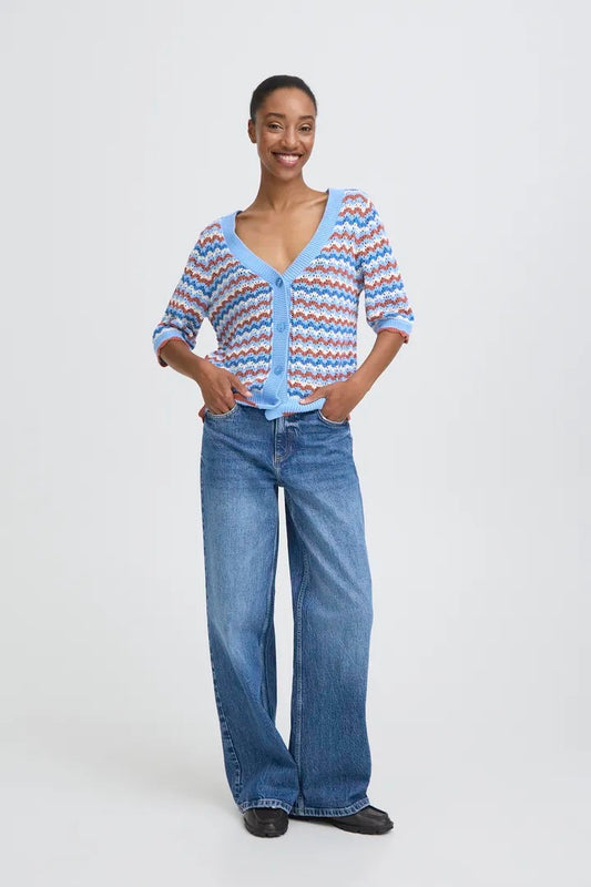 B.young Nero Pointelle Cardigan