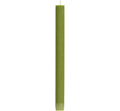 British Colour Standard Eco Dinner Candle- Olive Green
