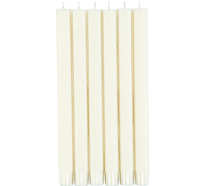 British Colour Standard Eco Dinner Candle- White