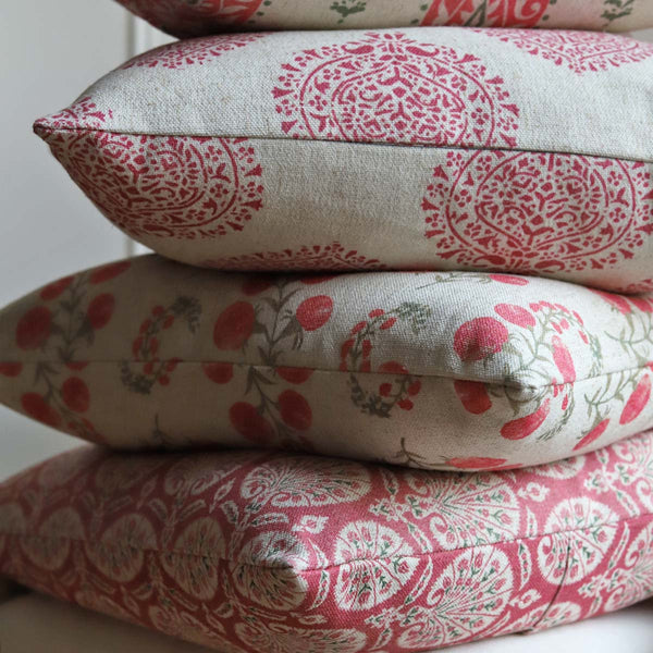 Thingora Hot Pink Linen Cushion