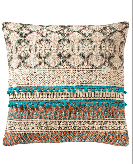 Tribal Indian Embroidered Cushion - Style 2