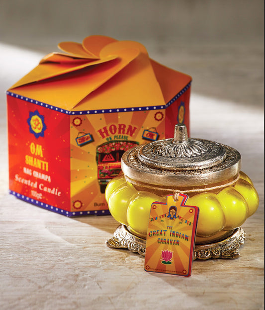 Scented Candle In Jar - Om Shanti