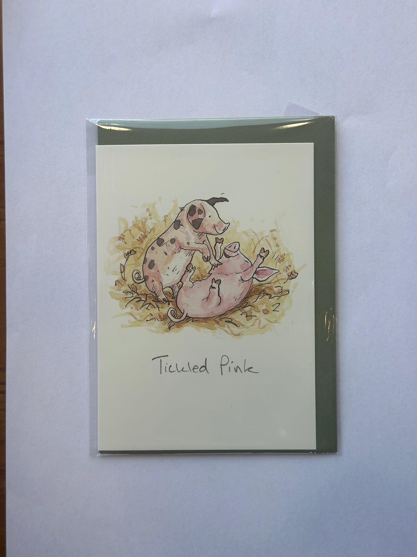 Tickled Pink Greeting Card