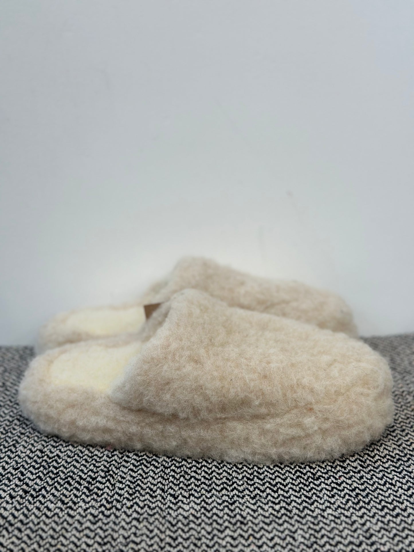 Yoko Wool Slip-On Slipper - Beige