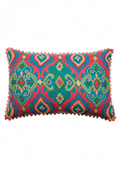 Maharaja Embroidered Cushion - Teal