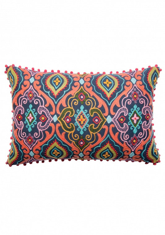 Maharaja Embroidered Cushion - Blue