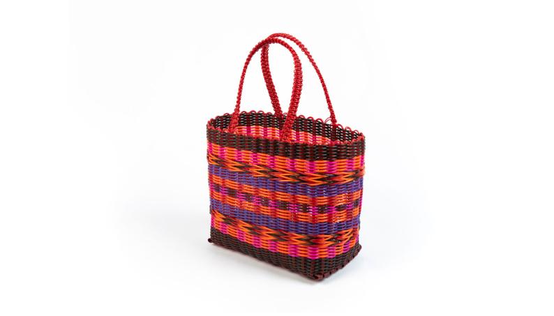 Fairtrade Small Woven Baskets - Berry Multi