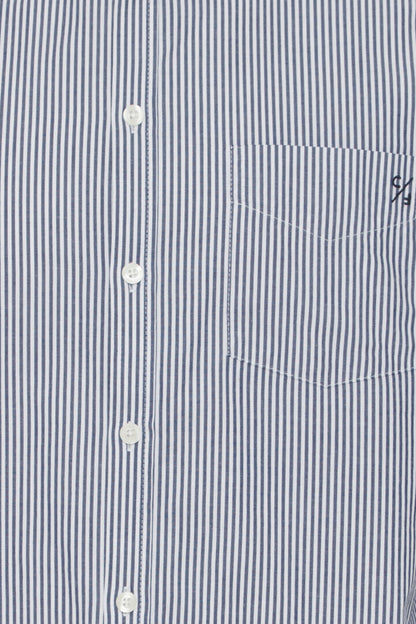 Casual Friday Smart Striped Shirt - Navy