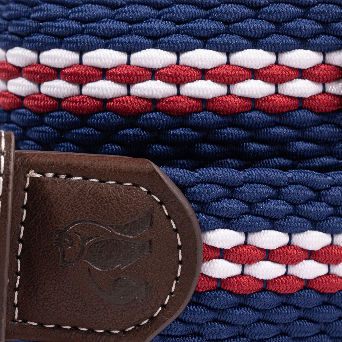 Swole Panda - Burgundy Fine Stripe Woven Belt