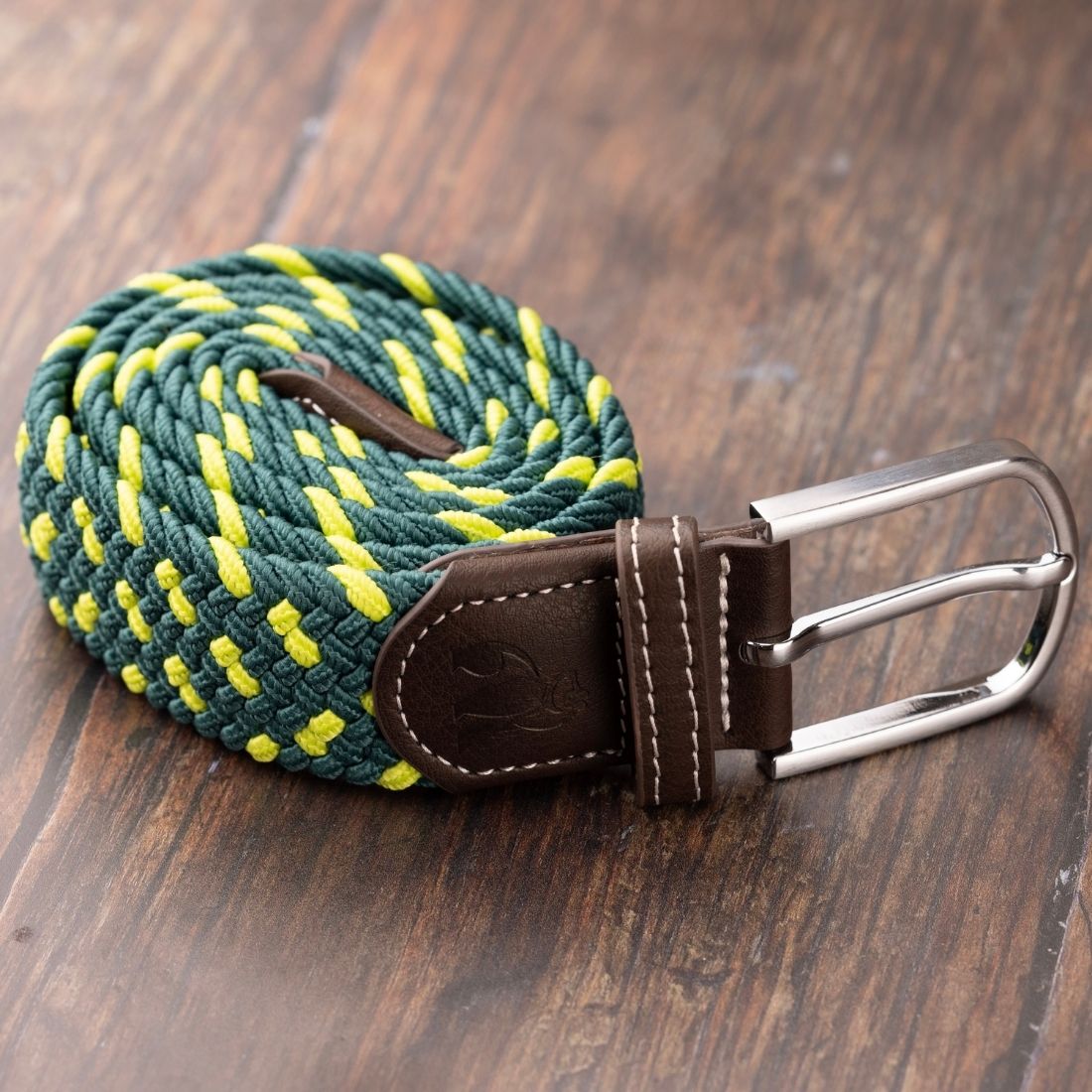 Swole Panda - Lime Green Spot Woven Belt