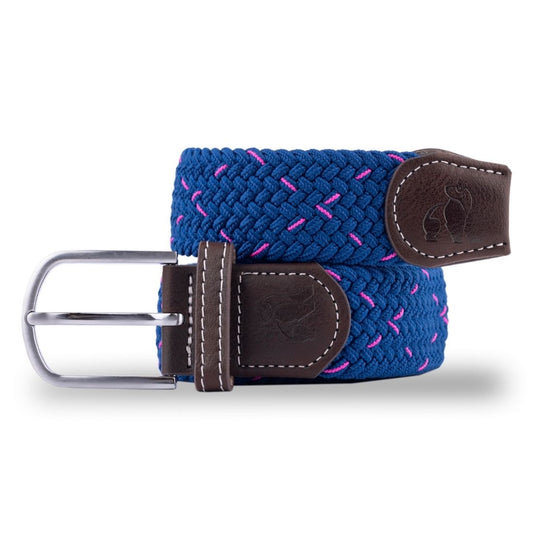 Swole Panda - Navy Pink Dot Woven Belt