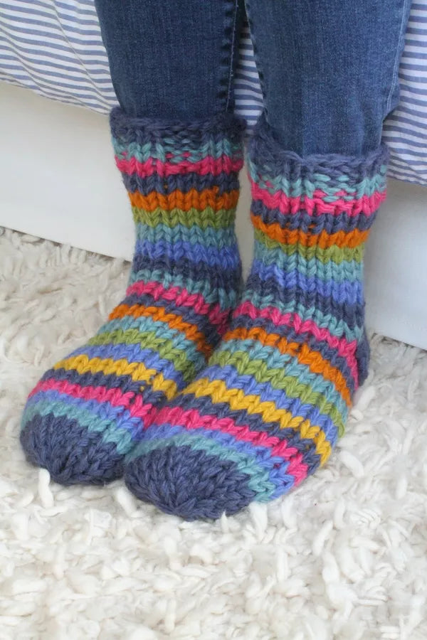 Pachamama Women’s Sofa Socks- Denim Stripe