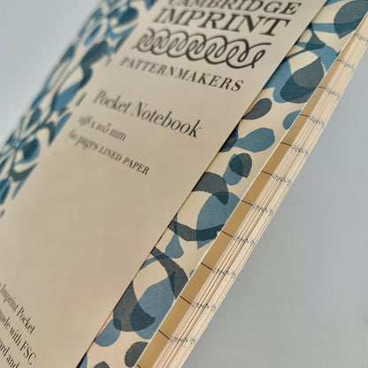 Pocket Notebook Hand Printed- Dappled Blue