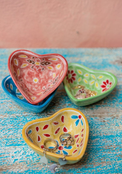 Hand Painted Ceramic Heart Dish