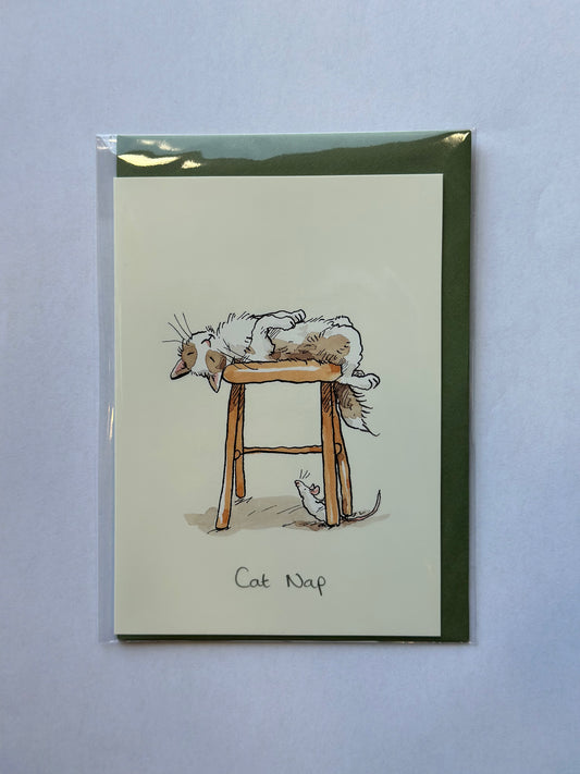 Cat Nap Greeting Card