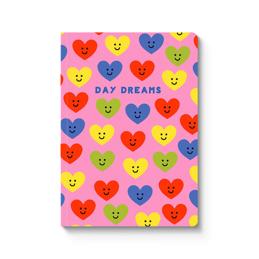 Day Dreams Hearts Paperback Notebook (A5)