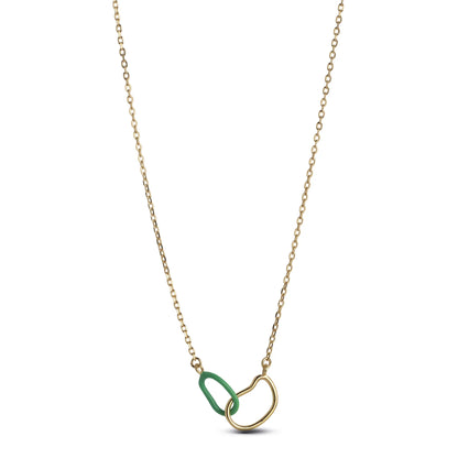 Enamel Gold Plated, Sterling Silver Necklace