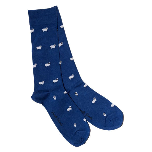 Swole Panda - Navy Sheep Bamboo Socks