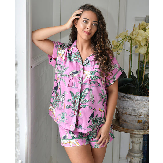 Pink Safari Short Pyjama Set
