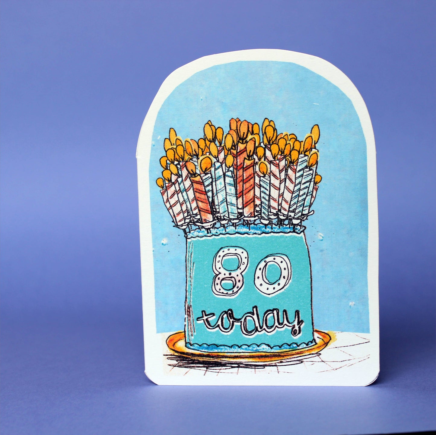 Eighty Today Birthday Candles Card