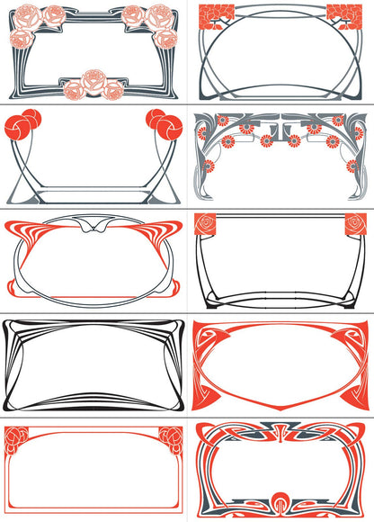 Art Nouveau Label Sticker & Tape Book