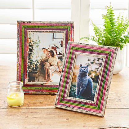 Recycled Newspaper Photo Frame - 10 x 8 inch