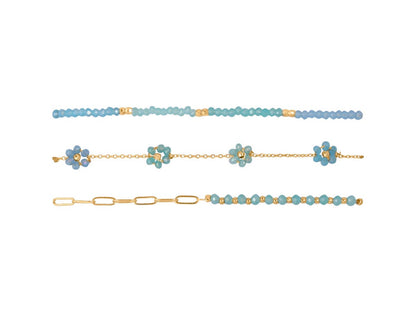 DAPHNE PACK OF 3 BEADED BRACELETS