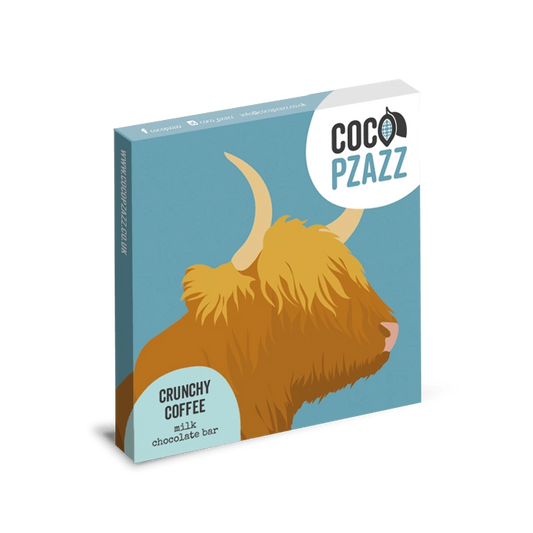 Coco Pzazz Crunchy Coffee Milk Chocolate Bar