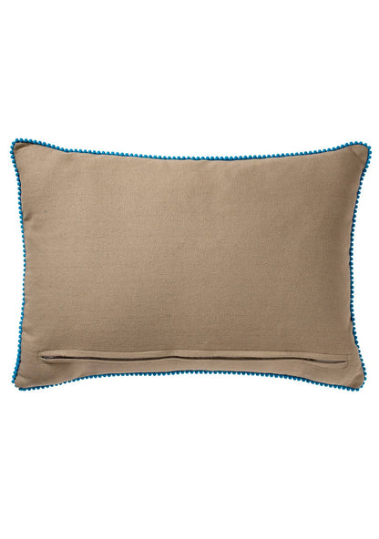 Embroidered Birds Cotton Cushion