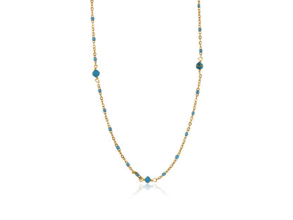 FREYA LONG BEADED DELICATE STAINLESS STEEL NECKLACE