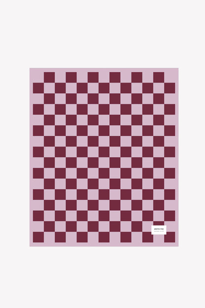 The Teddy Throw - 100% Recycled - Pink Check