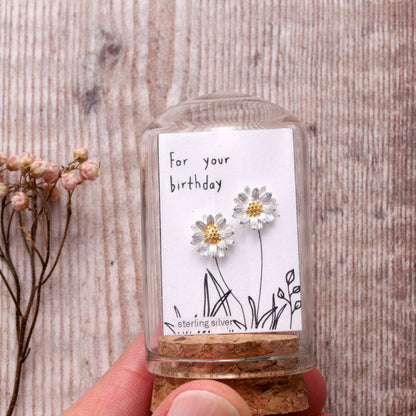 FOR YOUR BIRTHDAY Wild daisy earrings
