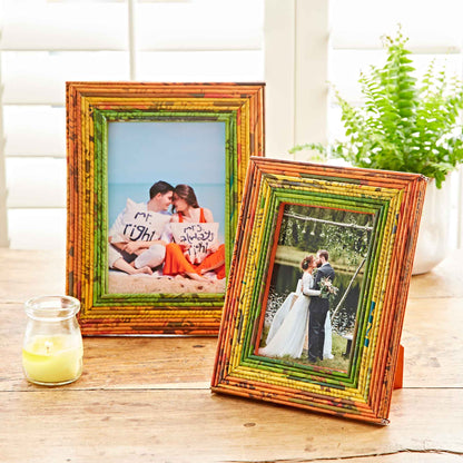 Recycled Newspaper Photo Frame - 10 x 8 inch