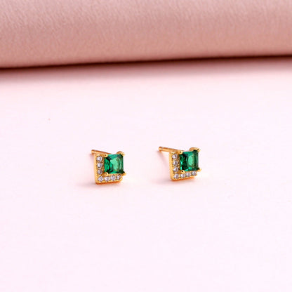 FORTUNE Emerald Green gem Earrings