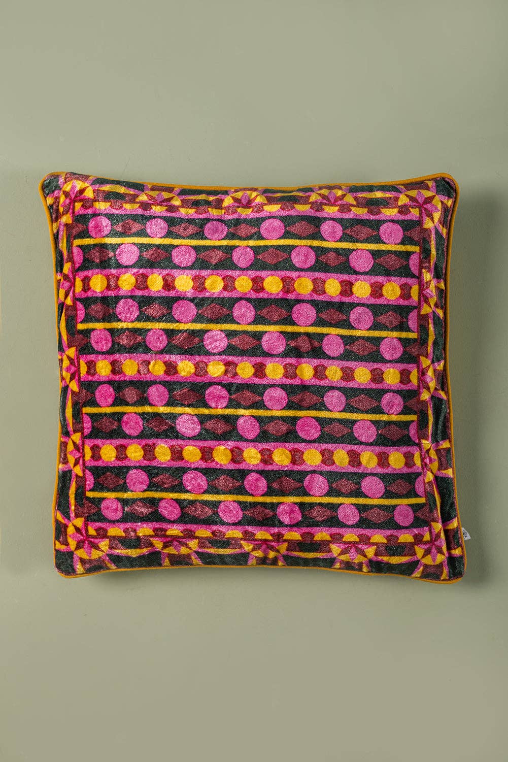 Jagger Geometric Velvet Cushion
