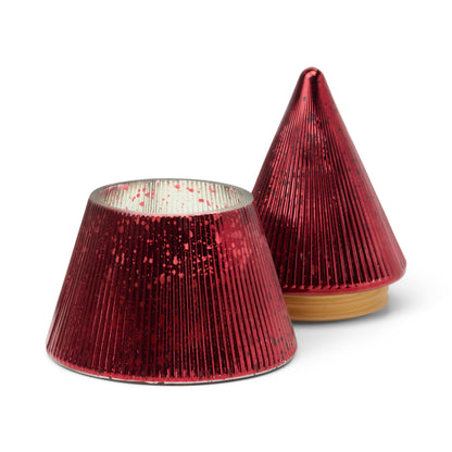 Christmas Red Stacked Tree Candle - Winter Berry