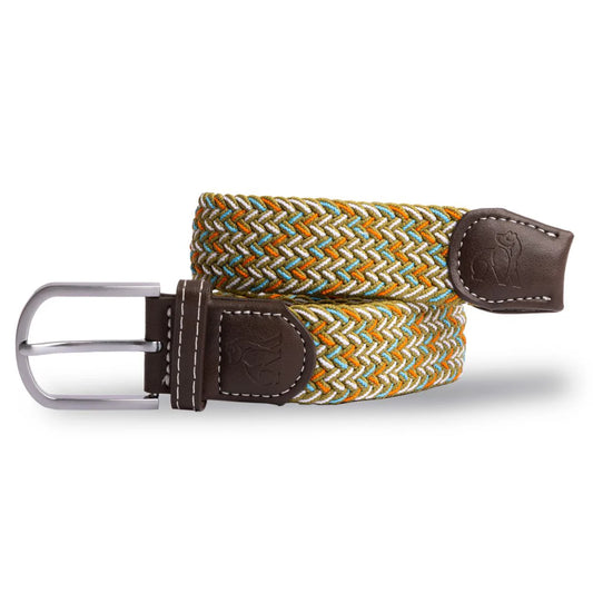 Swole Panda - Khaki/Blue Dot Woven Belt