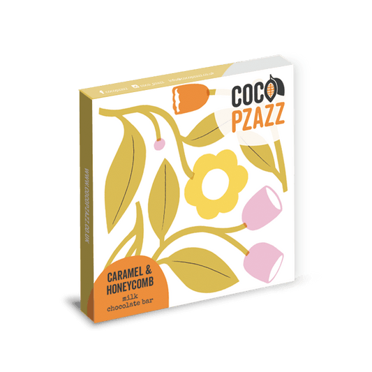 Coco Pzazz Caramel & Honeycomb Milk Chocolate Bar