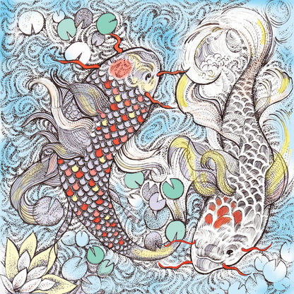 Koi Carp Greeting Card